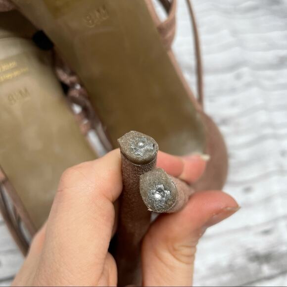 MARC FISHER High Heels Womens Size 8.5 Pink Strappy Suede Date Event Formal - Picture 11 of 11